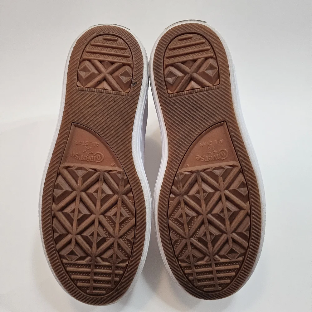 Converse Pale Pink/Lavender All Star Move Platform Sneakers W7 - Picture 7 of 8